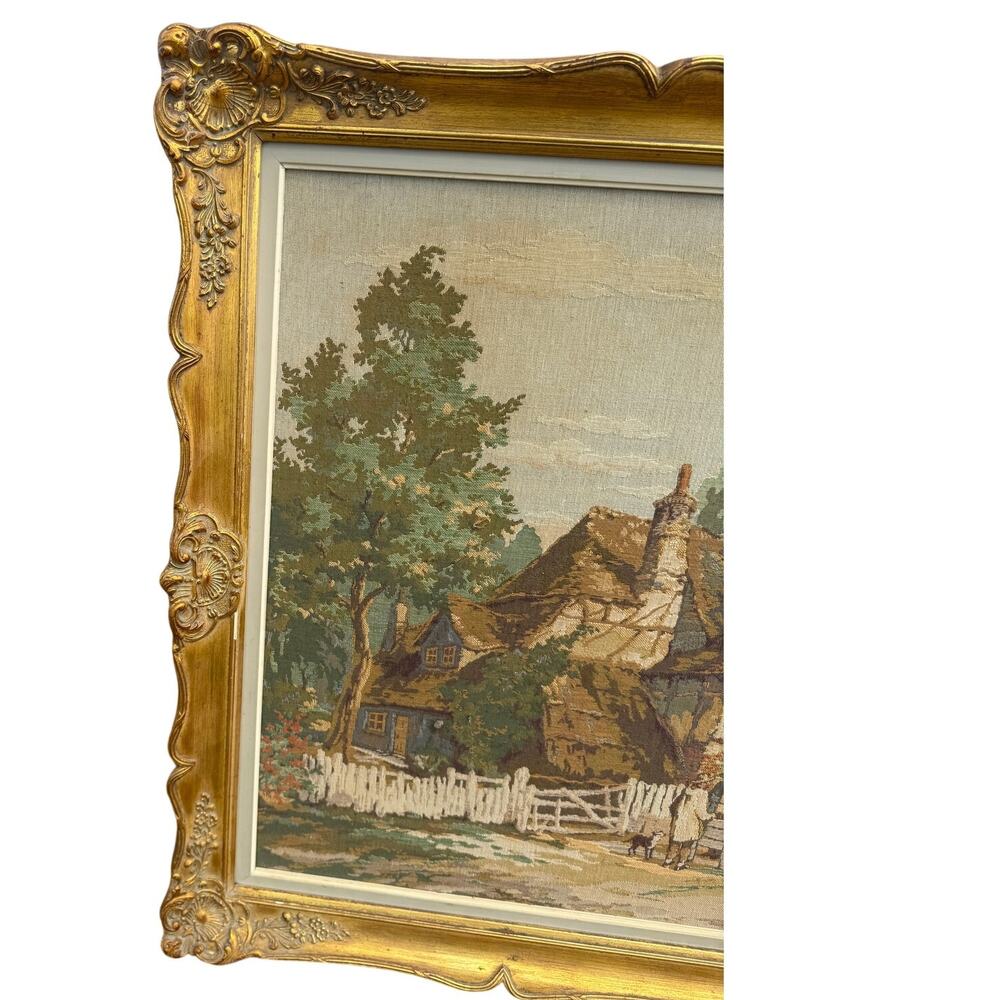 Antique Gold Picture frame Embossed Patterns Intricate Carvings Baroque